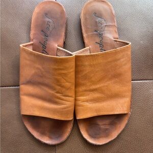 Free People brown leather sandals 38
